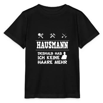 Hausmann Glatzkopf keine Haare Geschenkidee - Stanley/Stella Kinder T-Shirt MINI CREATOR  - Schwarz - Vorne - Mikhail (115cm)