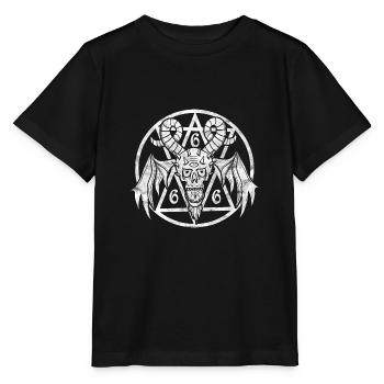 satan six six six Design for a enthusiats of satan - Stanley/Stella MINI CREATOR Kids’ T-Shirt - black - Front - Mikhail (115cm)