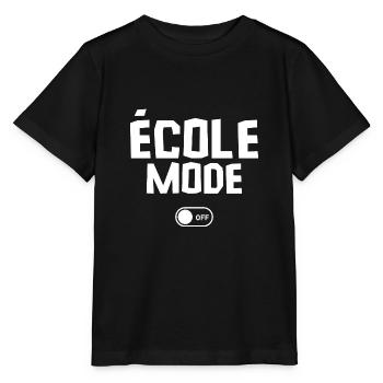 école mode off - T-shirt bio MINI CREATOR Stanley/Stella Enfant - noir - Devant - Mikhail (115cm)
