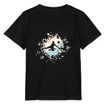 Volleyball Get The Ball Color Splash - Stanley/Stella MINI CREATOR Kids’ T-Shirt - black - Front - Mikhail (115cm)