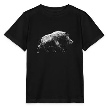 Wildschwein - Stanley/Stella Kinder T-Shirt MINI CREATOR  - Schwarz - Vorne - Mikhail (115cm)