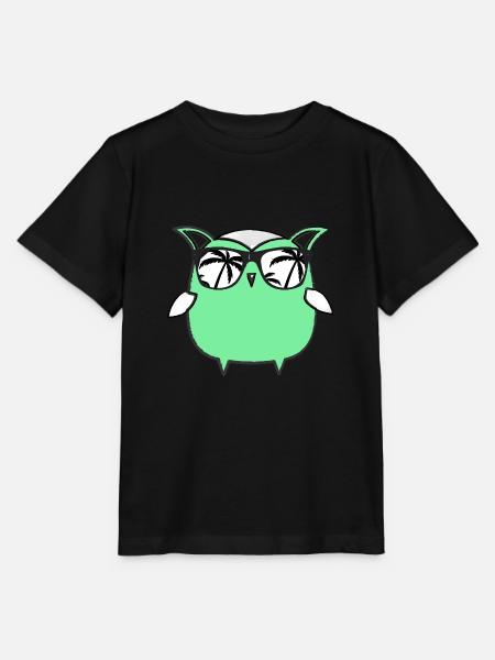Eule, Comic, nerd, mint,urlaub,palmen,sonnenbrille - Stanley/Stella Kinder T-Shirt MINI CREATOR  - Schwarz