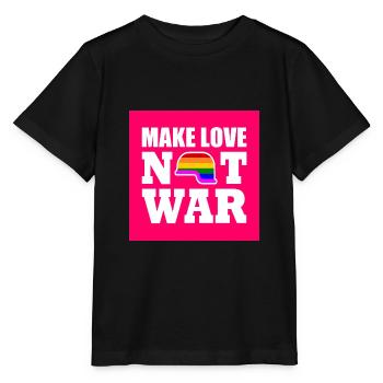 Make love not war - T-shirt bio MINI CREATOR Stanley/Stella Enfant - noir - Devant - Mikhail (115cm)