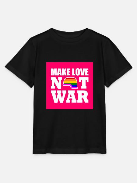 Make love not war - Stanley/Stella Kinder T-Shirt MINI CREATOR - Schwarz
