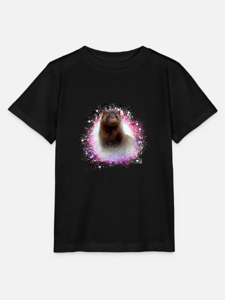 iltis,frettchen,otter,graffiti,rosa - Stanley/Stella Kinder T-Shirt MINI CREATOR - Schwarz