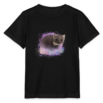 iltis,marder,frettchen,graffiti,malerei - Stanley/Stella Kinder T-Shirt MINI CREATOR  - Schwarz - Vorne - Mikhail (115cm)