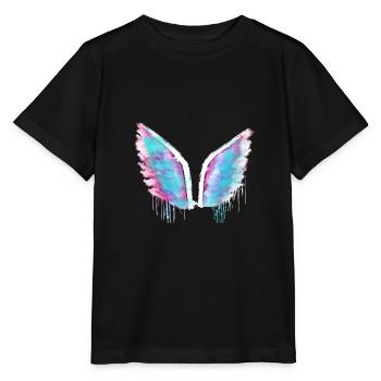 angelwings,flügel,aquarell,pastell,engelsflügel - Stanley/Stella Kinder T-Shirt MINI CREATOR  - Schwarz - Vorne - Mikhail (115cm)