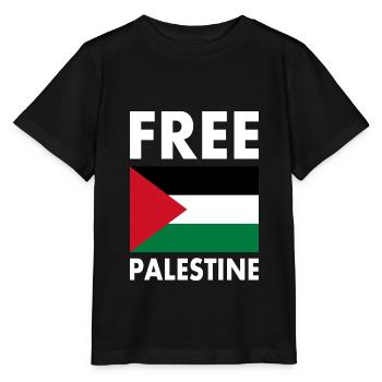 Free palestine - Stanley/Stella Kinder T-Shirt MINI CREATOR  - Schwarz - Vorne - Mikhail (115cm)