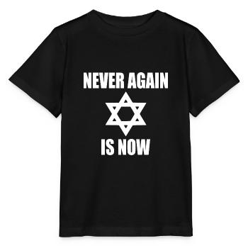 Never again is now - Stanley/Stella MINI CREATOR Kids’ T-Shirt - black - Front - Mikhail (115cm)
