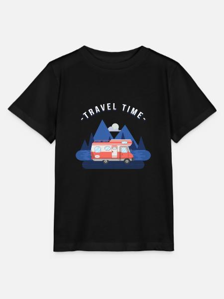 Van Travel time Wohnmobil Womo T-shirt Cap Hoodie - Stanley/Stella Kinder T-Shirt MINI CREATOR - Schwarz
