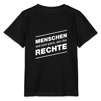 Menschen sind nicht gleich aber ihre Rechte - Stanley/Stella Kinder T-Shirt MINI CREATOR  - Schwarz - Vorne - Mikhail (115cm)