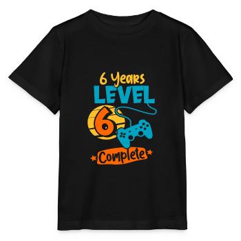 6th Birthday 6 Years Level 6 Complete Gift - Stanley/Stella MINI CREATOR Kids’ T-Shirt - black - Front - Mikhail (115cm)