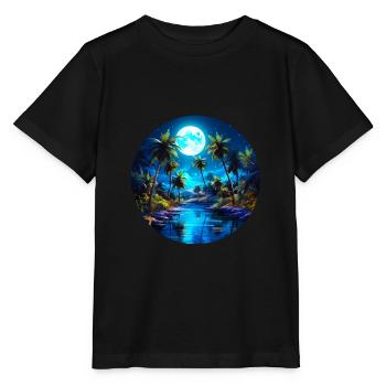 Tropical Night - Stanley/Stella MINI CREATOR Kids’ T-Shirt - black - Front - Mikhail (115cm)