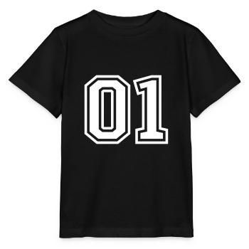 01 eins nummer zahl - Stanley/Stella Kinder T-Shirt MINI CREATOR  - Schwarz - Vorne - Mikhail (115cm)