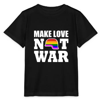 Make love not war - T-shirt bio MINI CREATOR Stanley/Stella Enfant - noir - Devant - Mikhail (115cm)