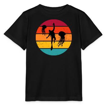 Diver Diver Hommes Scuba Diver Plongée Libre - T-shirt bio MINI CREATOR Stanley/Stella Enfant - noir - Devant - Mikhail (115cm)