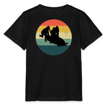 Course de bobsleigh hommes Bob Bob féminin Bob à deux - T-shirt bio MINI CREATOR Stanley/Stella Enfant - noir - Devant - Mikhail (115cm)