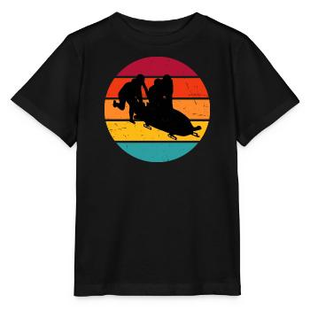 Bobsport Herren Bobbahn Bob Zweierbob Bob fahren - Stanley/Stella Kinder T-Shirt MINI CREATOR  - Schwarz - Vorne - Mikhail (115cm)
