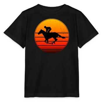 Course de dressage Femmes Equitation - T-shirt bio MINI CREATOR Stanley/Stella Enfant - noir - Devant - Mikhail (115cm)