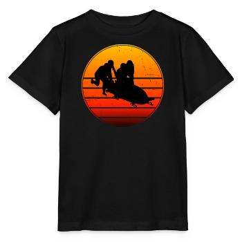 Herren Bobsport Bob Zweierbob Bob fahren Damen - Stanley/Stella Kinder T-Shirt MINI CREATOR  - Schwarz - Vorne - Mikhail (115cm)