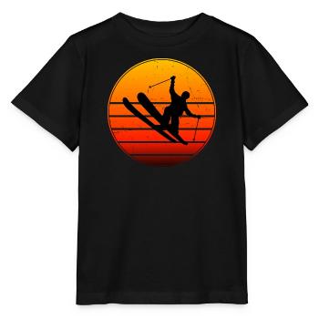 Freestyle Ski Herren Slopestyle Damen Ski Jumping - Stanley/Stella Kinder T-Shirt MINI CREATOR  - Schwarz - Vorne - Mikhail (115cm)