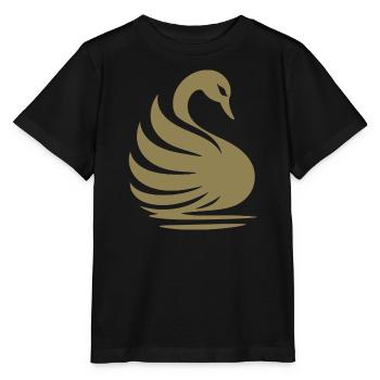 Silhouette élégante de cygne : la grâce sur l’eau - T-shirt bio MINI CREATOR Stanley/Stella Enfant - noir - Devant - Mikhail (115cm)