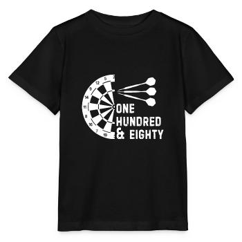 One hundred and eighty Wurfspieß Darts Dartspieler - Stanley/Stella Kinder T-Shirt MINI CREATOR  - Schwarz - Vorne - Mikhail (115cm)