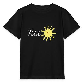 Notre petit rayon de soleil notre chéri avec solei - T-shirt bio MINI CREATOR Stanley/Stella Enfant - noir - Devant - Mikhail (115cm)
