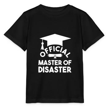 Official Master Of Disaster Master Abschluss Uni - Stanley/Stella Kinder T-Shirt MINI CREATOR  - Schwarz - Vorne - Mikhail (115cm)