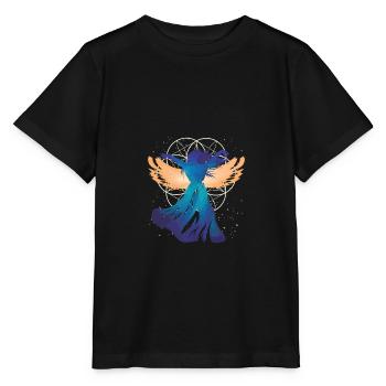 Angel Wings Life force Lightworker Light Man - Stanley/Stella MINI CREATOR Kids’ T-Shirt - black - Front - Mikhail (115cm)