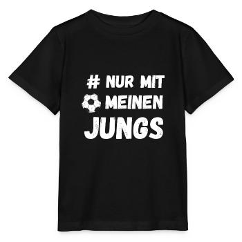 # Nur mit meinen Jungs Fußball Stammtisch Verein - Stanley/Stella Kinder T-Shirt MINI CREATOR  - Schwarz - Vorne - Mikhail (115cm)