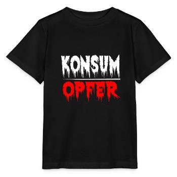 Konsumopfer Konsument Konsumieren Kaufsucht - Stanley/Stella Kinder T-Shirt MINI CREATOR  - Schwarz - Vorne - Mikhail (115cm)