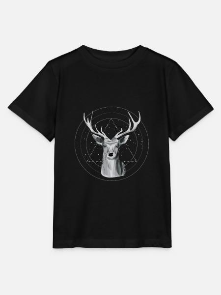 Himmlische Hirsche - Stanley/Stella Kinder T-Shirt MINI CREATOR  - Schwarz