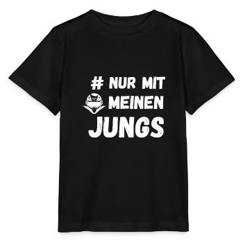 #Nur mit meinen Jungs Helm Motorrad Club Stammtisc - Stanley/Stella Kinder T-Shirt MINI CREATOR  - Schwarz - Vorne - Mikhail (115cm)