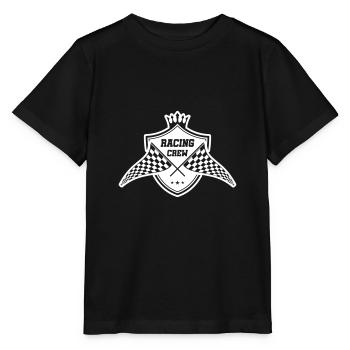 racing flag symbol flag team - Stanley/Stella MINI CREATOR Kids’ T-Shirt - black - Front - Mikhail (115cm)