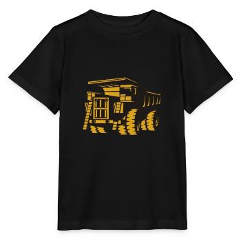 Belaz Muldenkipper Baumaschinen Fahrer Silhouette - T-shirt bio MINI CREATOR Stanley/Stella Enfant - noir - Devant - Mikhail (115cm)