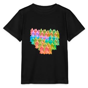 Bunt farbenfroh Wald Herbst Fantasy Tannen Natur - Stanley/Stella Kinder T-Shirt MINI CREATOR  - Schwarz - Vorne - Mikhail (115cm)
