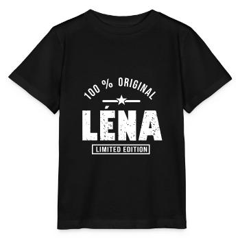 Léna shirt personnalisé prénom Léna - T-shirt bio MINI CREATOR Stanley/Stella Enfant - noir - Devant - Mikhail (115cm)
