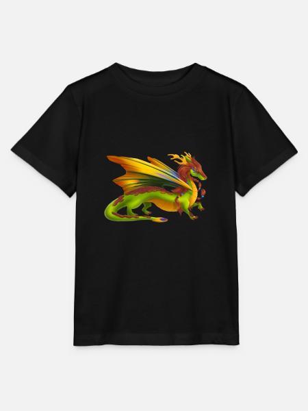 Magical Earth Dragon - Dragons of the Elements - Stanley/Stella MINI CREATOR Kids’ T-Shirt - black