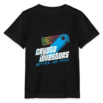 Crypto Investor Stick Tresor Better use Stick - Stanley/Stella MINI CREATOR Kids’ T-Shirt - black - Front - Mikhail (115cm)