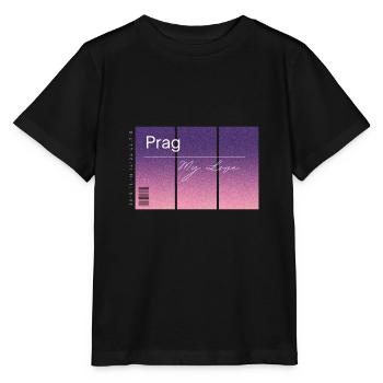 Prag, my love. Andenken MIT GPS Daten - Stanley/Stella Kinder T-Shirt MINI CREATOR  - Schwarz - Vorne - Mikhail (115cm)