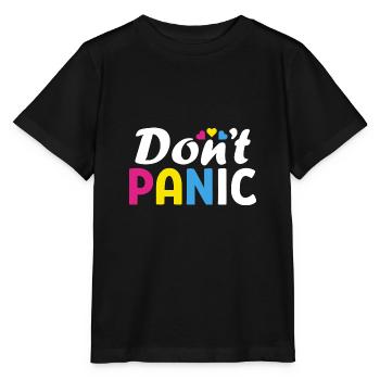 Don’t Panic Pan LGBTQ Pride Month Gay - T-shirt bio MINI CREATOR Stanley/Stella Enfant - noir - Devant - Mikhail (115cm)