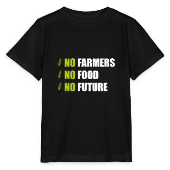 No Farmers No Food No Future Farmers Demo Farmer - Stanley/Stella MINI CREATOR Kids’ T-Shirt - black - Front - Mikhail (115cm)