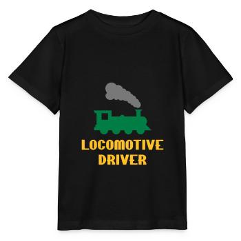 Locomotive driver (steam locomotive) - Stanley/Stella MINI CREATOR Kids’ T-Shirt - black - Front - Mikhail (115cm)