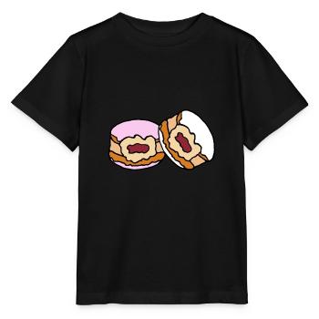 Berliner Krapfen Pfannkuchen Marmelade - Stanley/Stella Kinder T-Shirt MINI CREATOR  - Schwarz - Vorne - Mikhail (115cm)