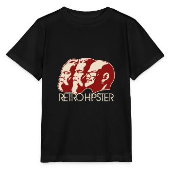RetroHipster (Marx-Engels-Lenin-Edition) - Stanley/Stella Kinder T-Shirt MINI CREATOR  - Schwarz - Vorne - Mikhail (115cm)