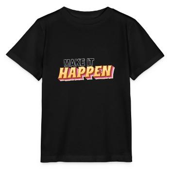 Réalisez vos objectifs - T-shirt bio MINI CREATOR Stanley/Stella Enfant - noir - Devant - Mikhail (115cm)