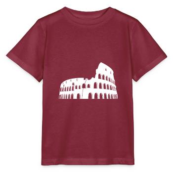Kolosseum Italien Sehenswürdigkeit - Stanley/Stella Kinder T-Shirt MINI CREATOR  - Burgunderrot - Vorne - Kain (125cm)