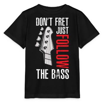 Bassist E-Bass Musiker - Stanley/Stella Kinder T-Shirt MINI CREATOR  - Schwarz - Vorne - Mikhail (115cm)