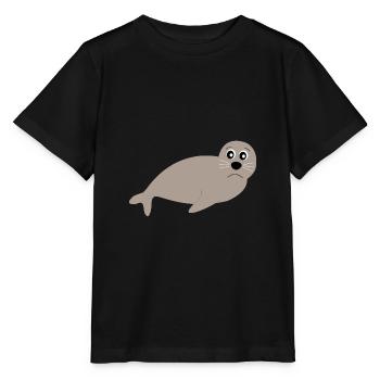 Seals, seals, seals, seals animals - Stanley/Stella MINI CREATOR Kids’ T-Shirt - black - Front - Mikhail (115cm)